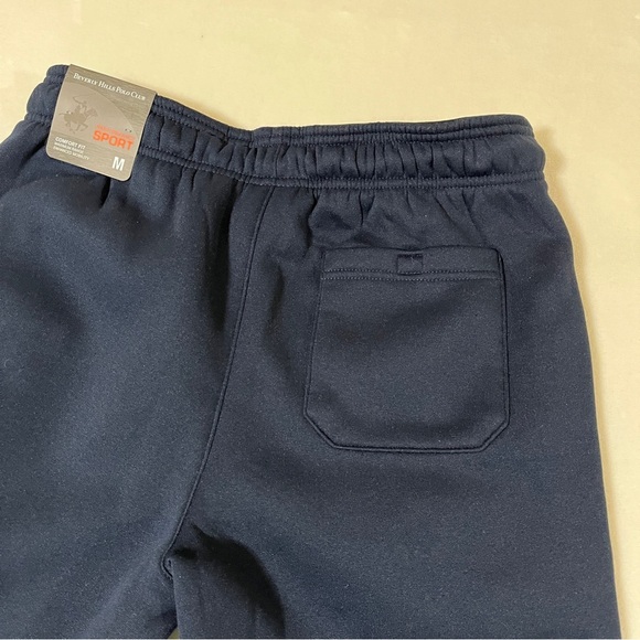 BEVERLY HILLS POLO CLUB Mens Performance Sport Joggers Dark Navy Size Medium - Picture 6 of 14